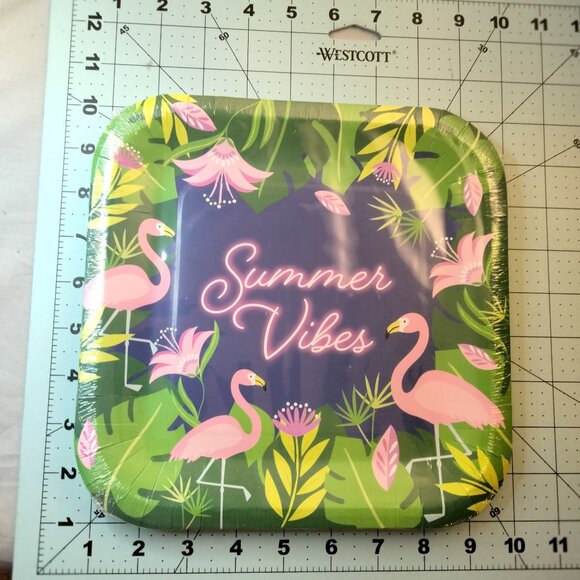 Summer Vibes Flamingo Party 24 Plates 25 Napkins Lets Flamingle Table Scatter - Picture 11 of 11